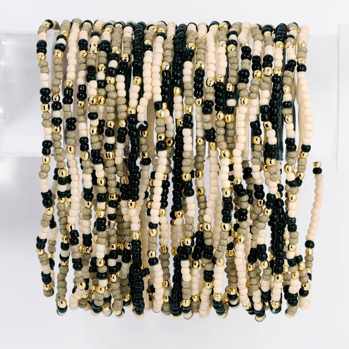 Assorted 2mm Stretch Seed Bead Bracelets